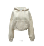 ROLLI CROP BRUSHED HOOD ZIP-UP