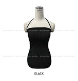 [Volume up!] Nien Ribbed Shirring Strap Sleeveless (+ With Cup)