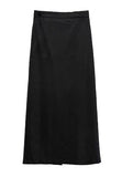 Meryl Suede Maxi Long Skirt