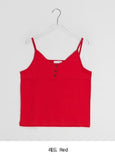 Miseka Lace Button V-Neck Sleeveless
