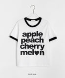 Kechu Printing Color Matching Ringer Short Sleeve T