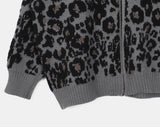 Dotty Leopard Knit Zip-Up