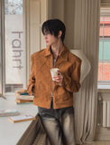 Croi Shoulder Pad Suede Jacket