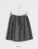 Katahi Pattern Banding Mini Skirt