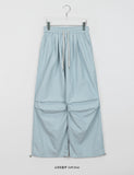 Romu banding string nylon wide parachute pants