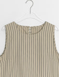 Newkitter Stripe Layered Sleeveless Long One Piece