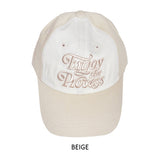 joy lettering ball cap