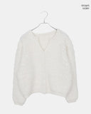 Yufit Fluffy Wool Fur Long Sleeve Cardigan