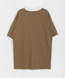 [unisex] Duffille Color Matching Printed Over Short Sleeve Tee