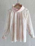 Holly Lane Flower Balloon Blouse