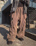 Top Washed Big Pocket Cargo Sweatpants