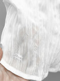 Wrinkle See-Through Crop Shirt