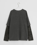 [Unisex] Tread Camo Layered Long Sleeve Tee
