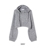 Fran Soft Wool Crop Knit Hoodie