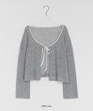 Mimol Summer Color Ribbon Bolero Cardigan