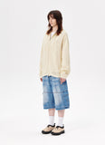 DAGGER MESH HOOD ZIP UP KNIT