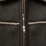 Washed Leather Cut-Off Mustang Jacket