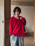 Bone linen V-neck knit