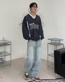 Deueddy Washing Long Wide Denim Pants