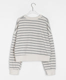 Jaycoo Crop Stripe Sweatshirt