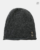 Yuon Button Knit Wool Beanie