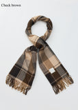 Basic check knit muffler