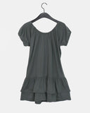 [Layered Look] Yuu Tiered Ribbon Puff One Piece