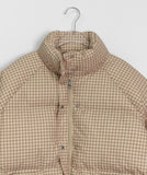 Nake Check String Crop Padding Jumper