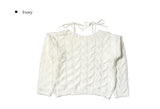 [Plan] Dottie Off-Shoulder Ribbon Cable Knit