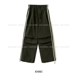 Berry Parachute Track Banding Pants