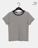 Tonm Stripe Short Sleeve T-shirt