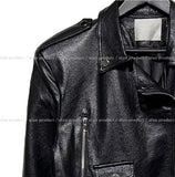 Eyelet Bike Leather Jacket