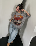 Likee semi-balloon washed denim pants