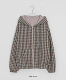 Modit Reversible Check Hood Windbreaker