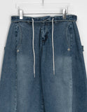 Cadiz Snap Button Wide Denim Pants