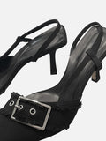 Fray Cotton Stiletto Heel