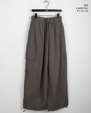 walkie nylon two-way cargo long wide jogger pants