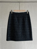 Geor Pearl Tweed H-Line Mini Skirt