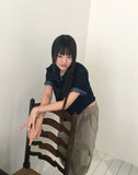 Sino Pocket Snap Button Short Sleeve Denim Shirt
