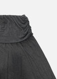 Cutout punching midi skirt