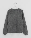 Koryus Bokashi Fur Round Knit Cardigan