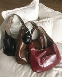 Coryl Leather Eyelet Leopard Hobo Shoulder Bag