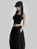 Eyelet Corset Tube Top