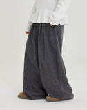 [BAONHAUS] Benben brushed herringbone balloon pin tuck banding pants