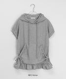 Melpu Frill Hood Short Sleeve Tee