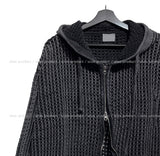 ON Dying Damage Mesh Hood Zip Up