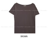 [U-BASIC] Summer Daily Boat Neck Loose Short Sleeve