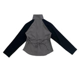 HIGHNECK LINE KNIT ZIP-UP