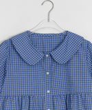 Keycon Round Shirring Short Sleeve Blouse