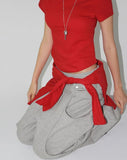 [SET] WAIST LAYERED TEE